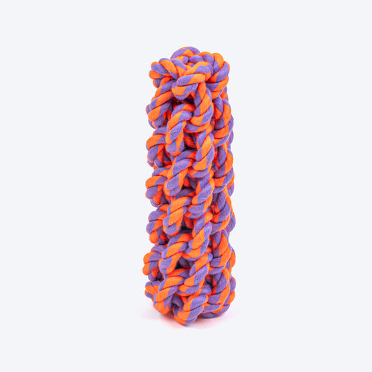 HUFT Tuggables Rope Toy For Dog - Orange & Purple - Heads Up For Tails