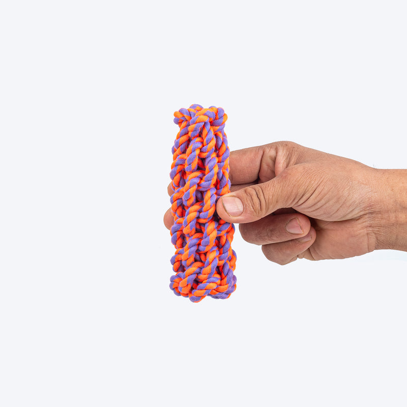 HUFT Tuggables Rope Toy For Dog - Orange & Purple - Heads Up For Tails