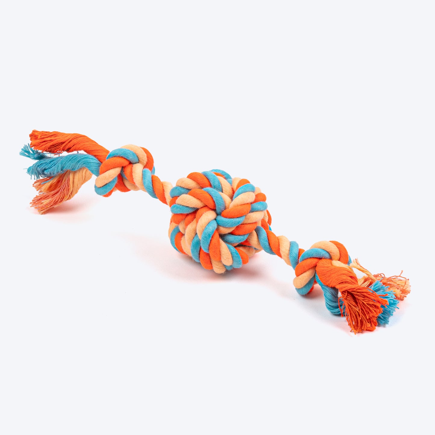 HUFT Tuggables Rope Toy For Dog - Orange & Pastel - Heads Up For Tails