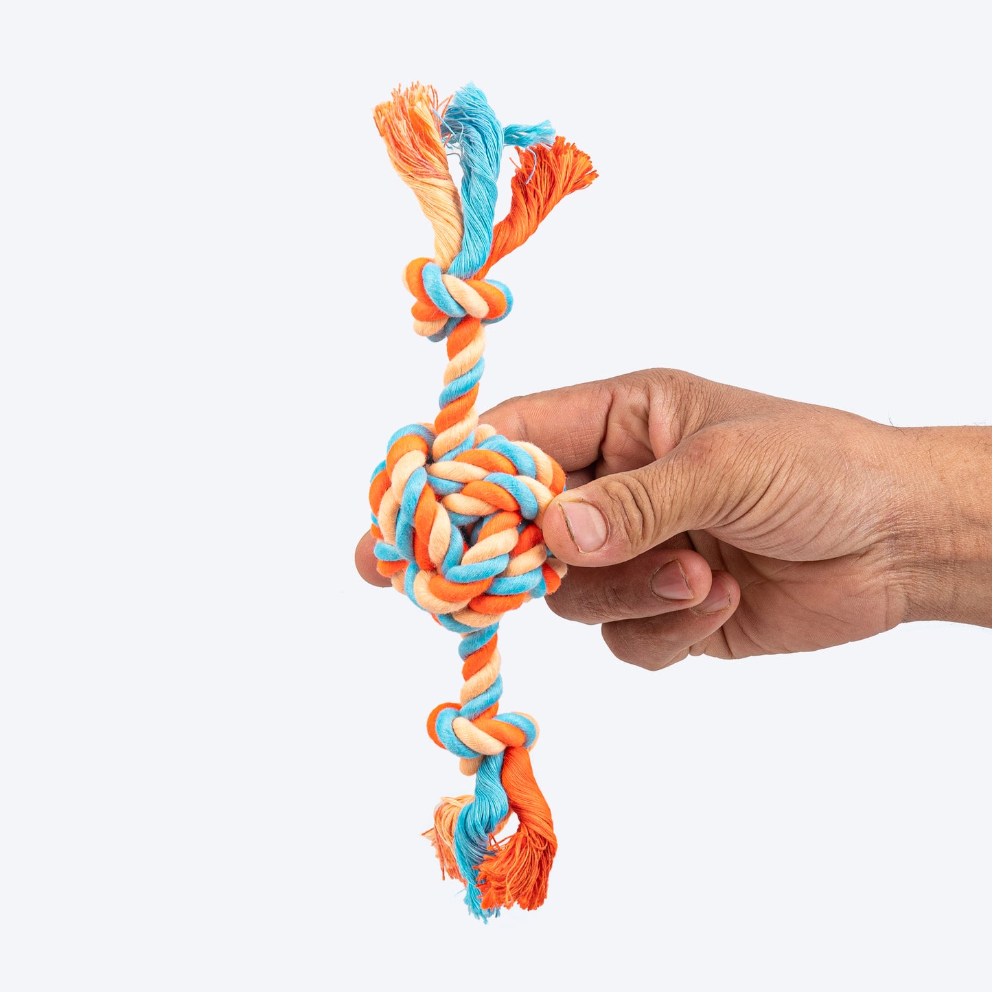 HUFT Tuggables Rope Toy For Dog - Orange & Pastel - Heads Up For Tails