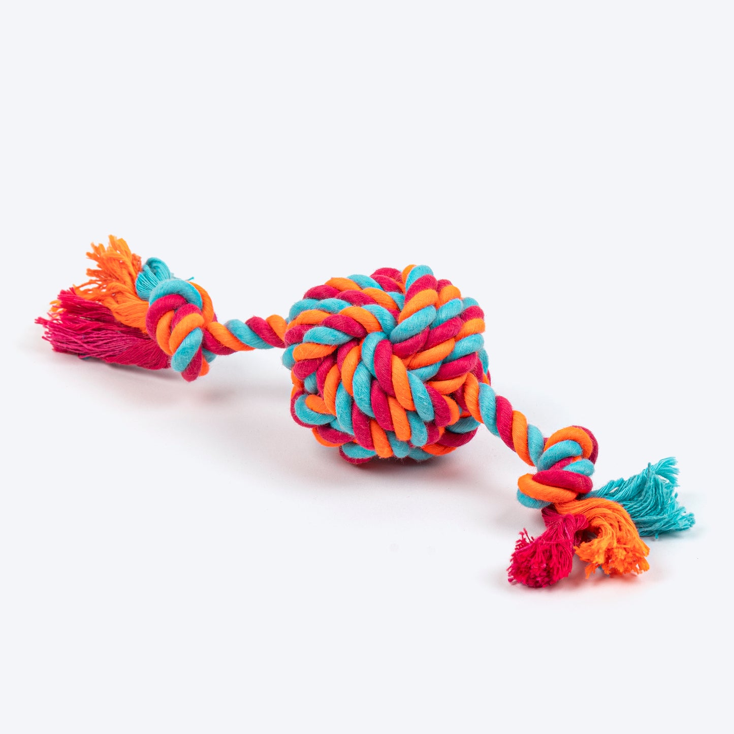 HUFT Tuggables Rope Toy For Dog - Orange & Maroon - Heads Up For Tails