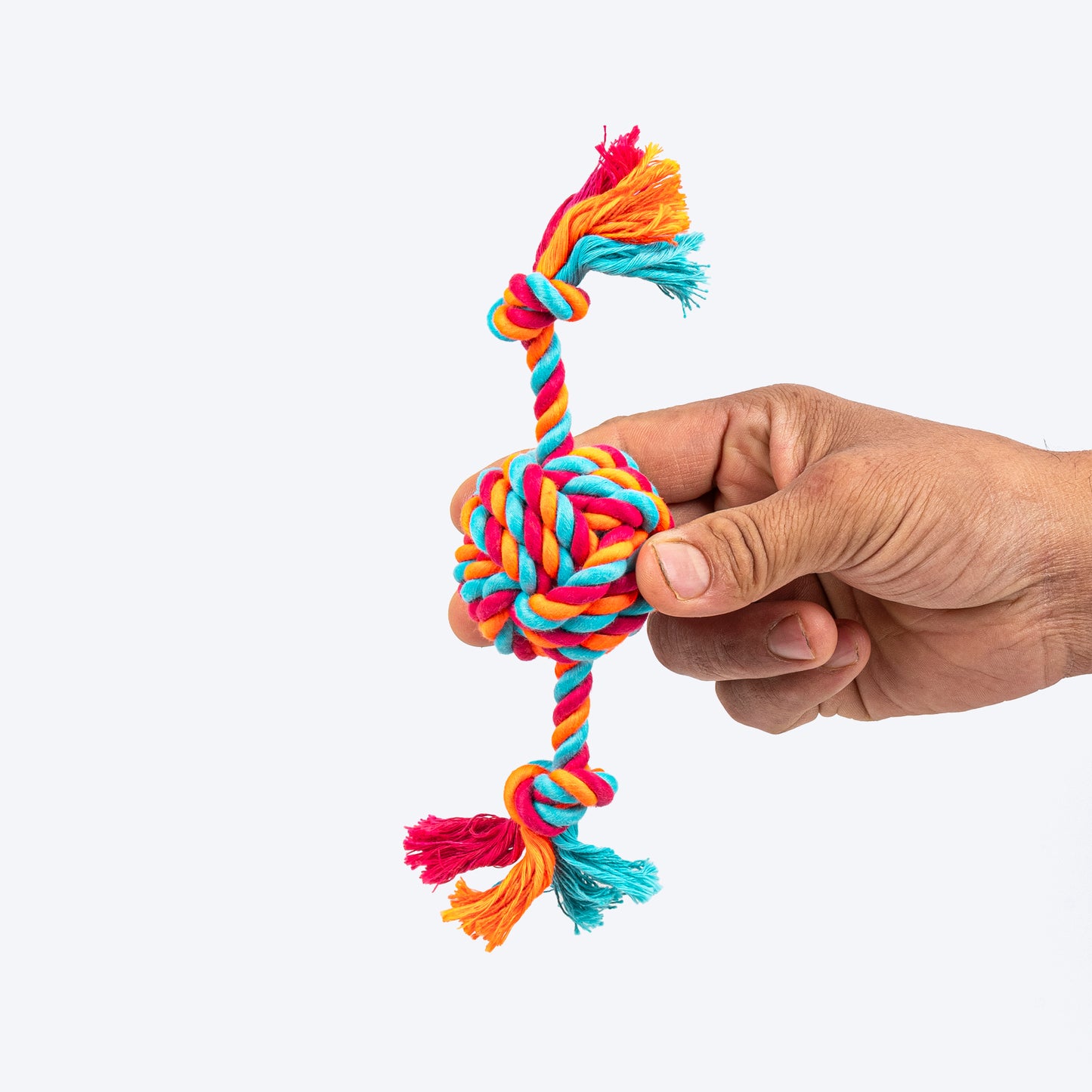 HUFT Tuggables Rope Toy For Dog - Orange & Maroon - Heads Up For Tails