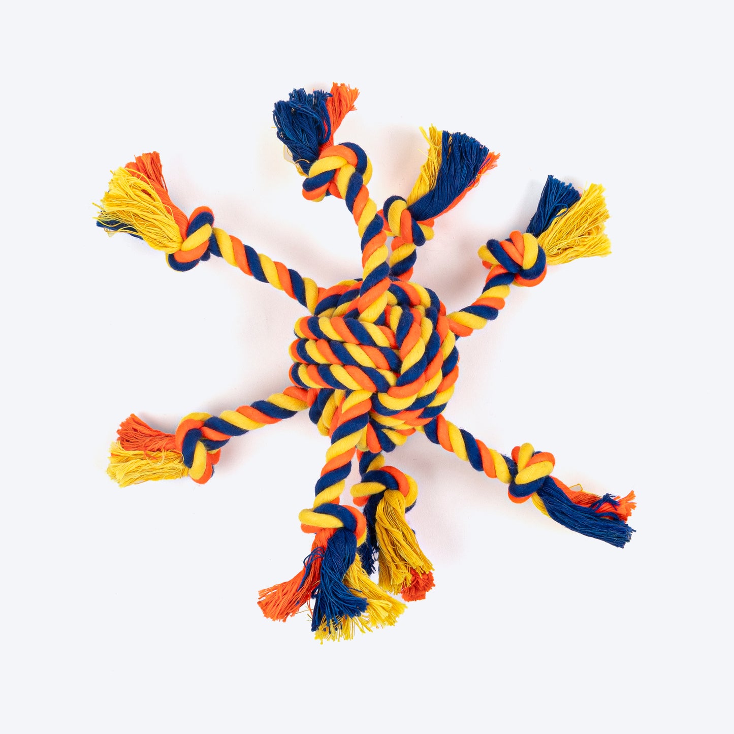 HUFT Tuggables Rope Toy For Dog - Multicolor Yellow - Heads Up For Tails