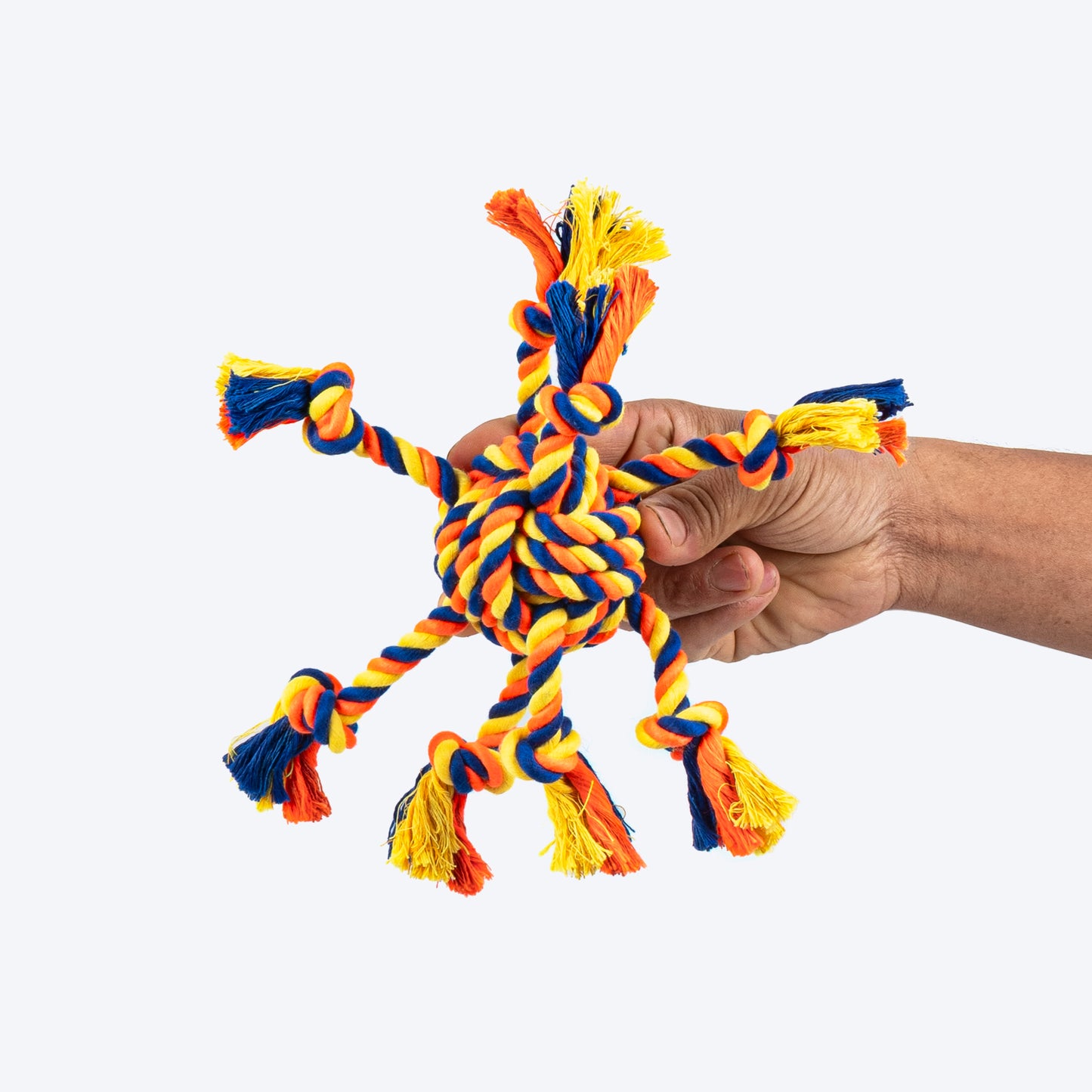 HUFT Tuggables Rope Toy For Dog - Multicolor Yellow - Heads Up For Tails