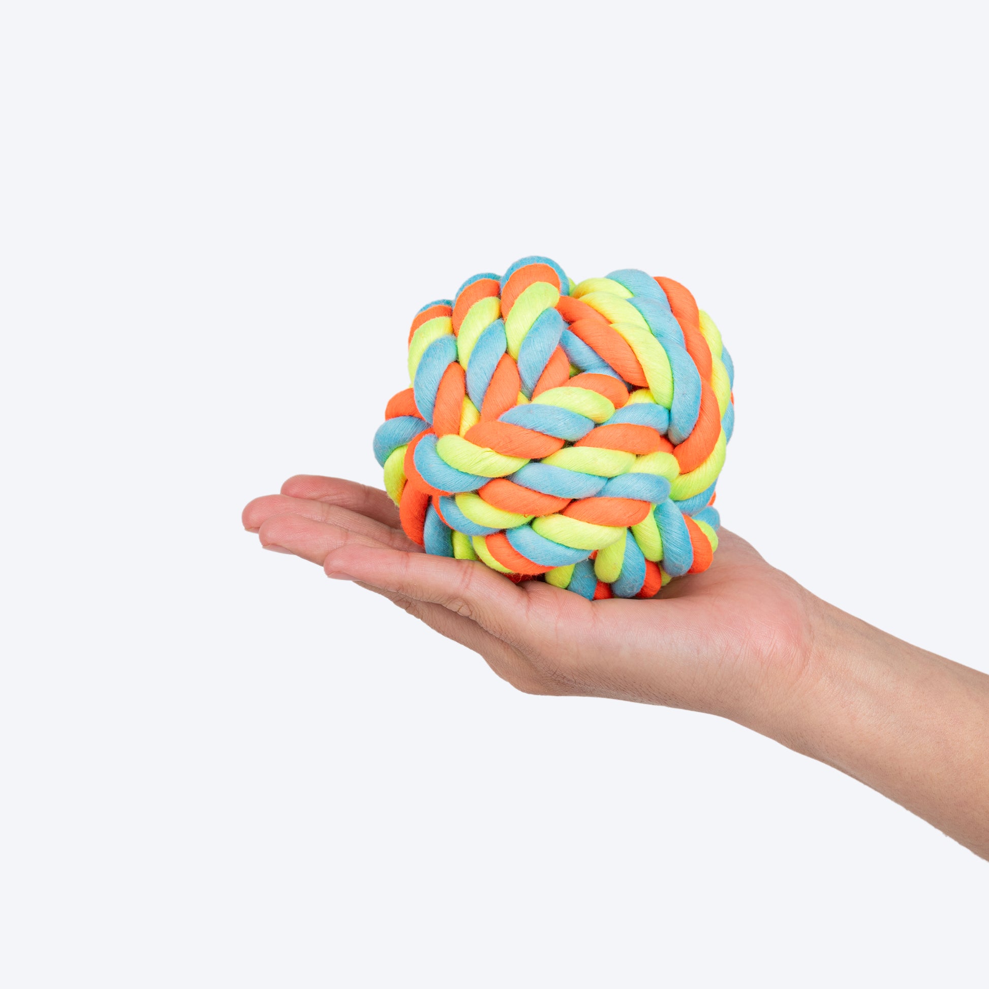 HUFT Tuggables Ball Rope Toy For Dog - Multicolor - Heads Up For Tails
