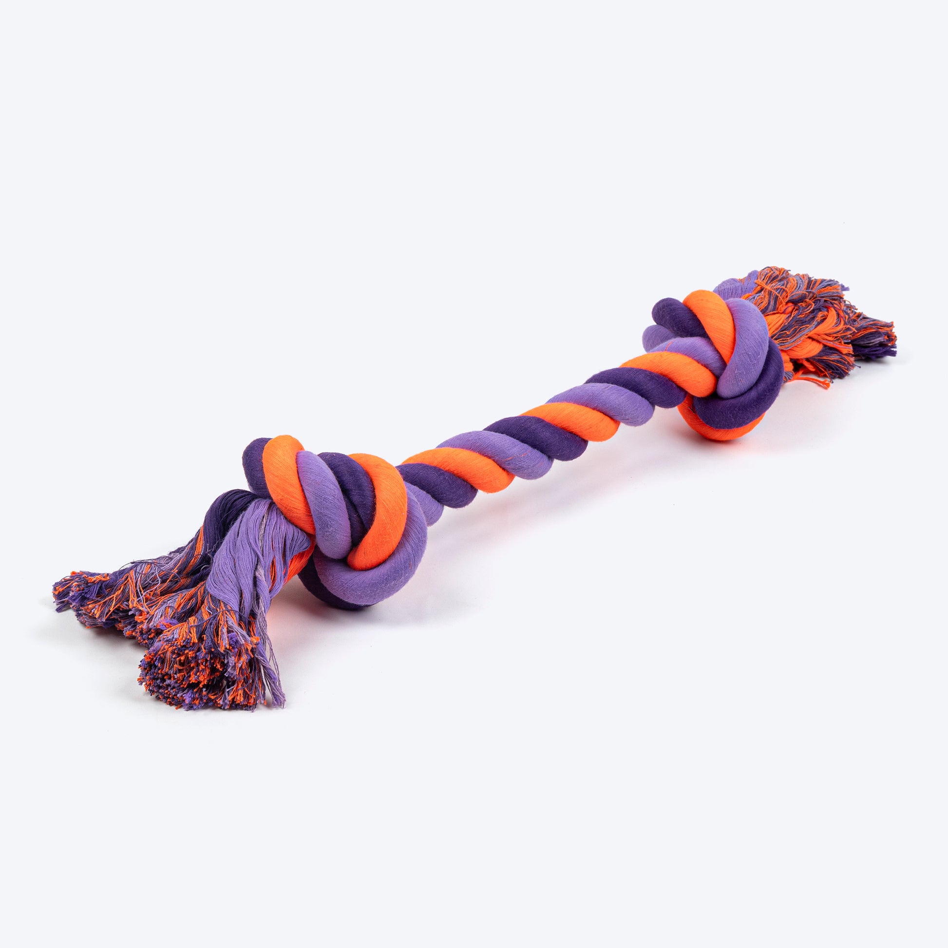 HUFT Tuggables Rope Toy For Dog - Orange & Mauve - Heads Up For Tails