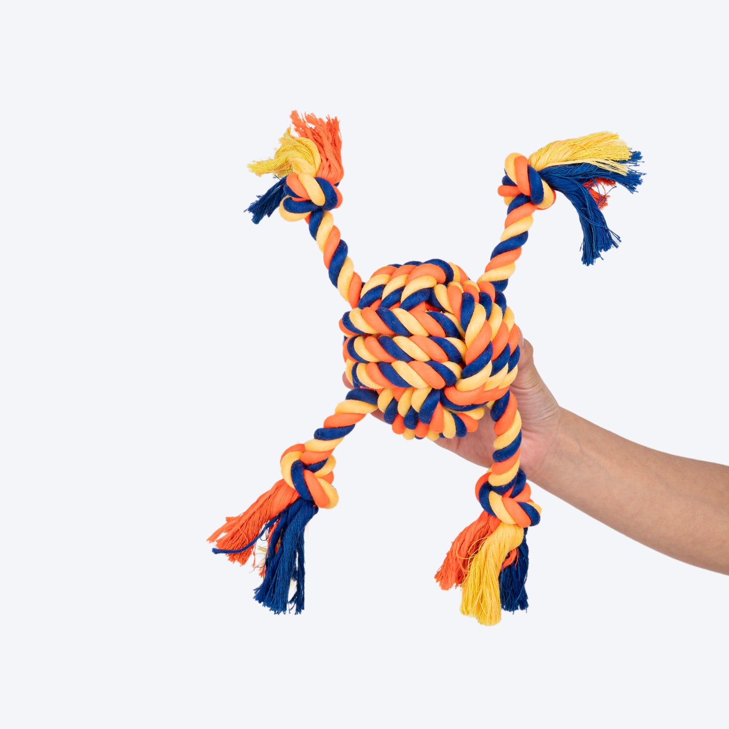 HUFT Tuggables Rope Toy For Dog - Orange & Blue - Heads Up For Tails
