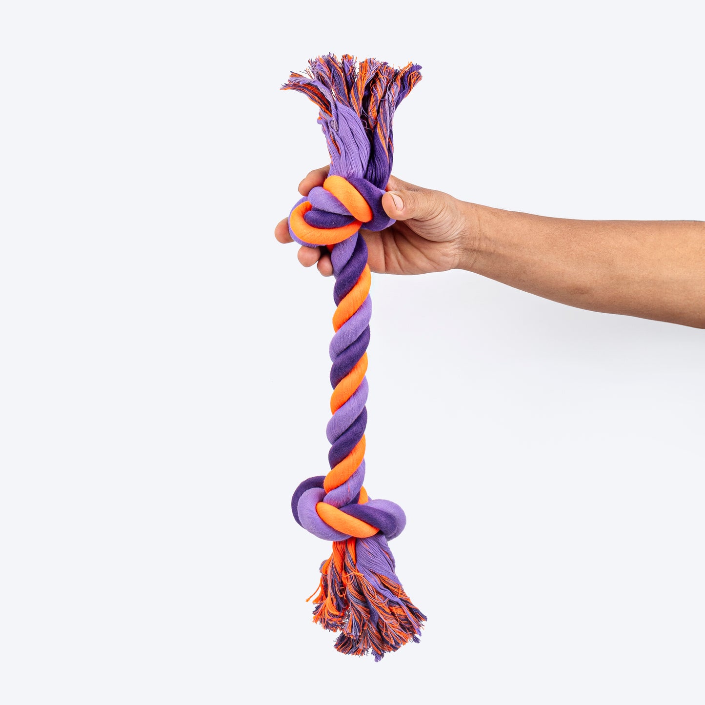 HUFT Tuggables Rope Toy For Dog - Orange & Mauve - Heads Up For Tails