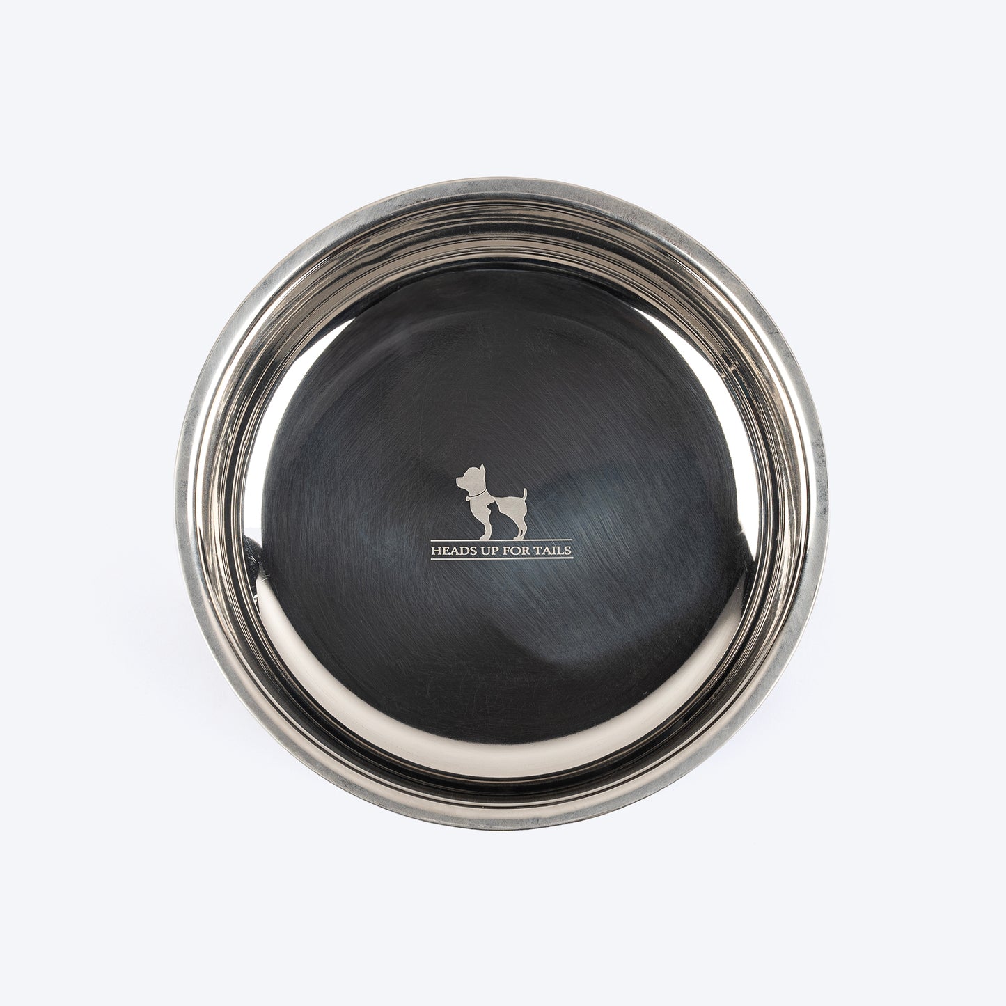 HUFT Golden Dazzle Embossed Steel Bowl For Dog - Gold - Heads Up For Tails
