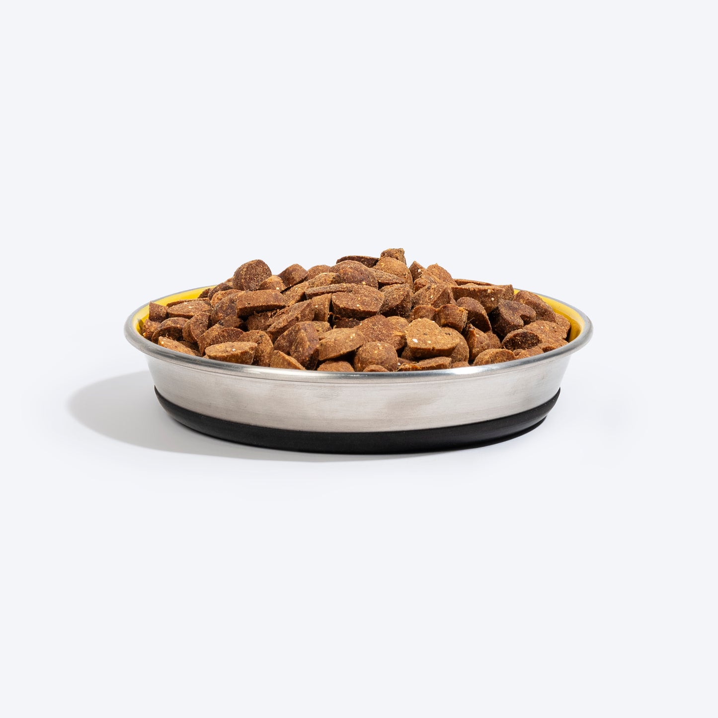 HUFT Furry Paws Printed Steel Bowl For Cat - Yellow - Heads Up For Tails