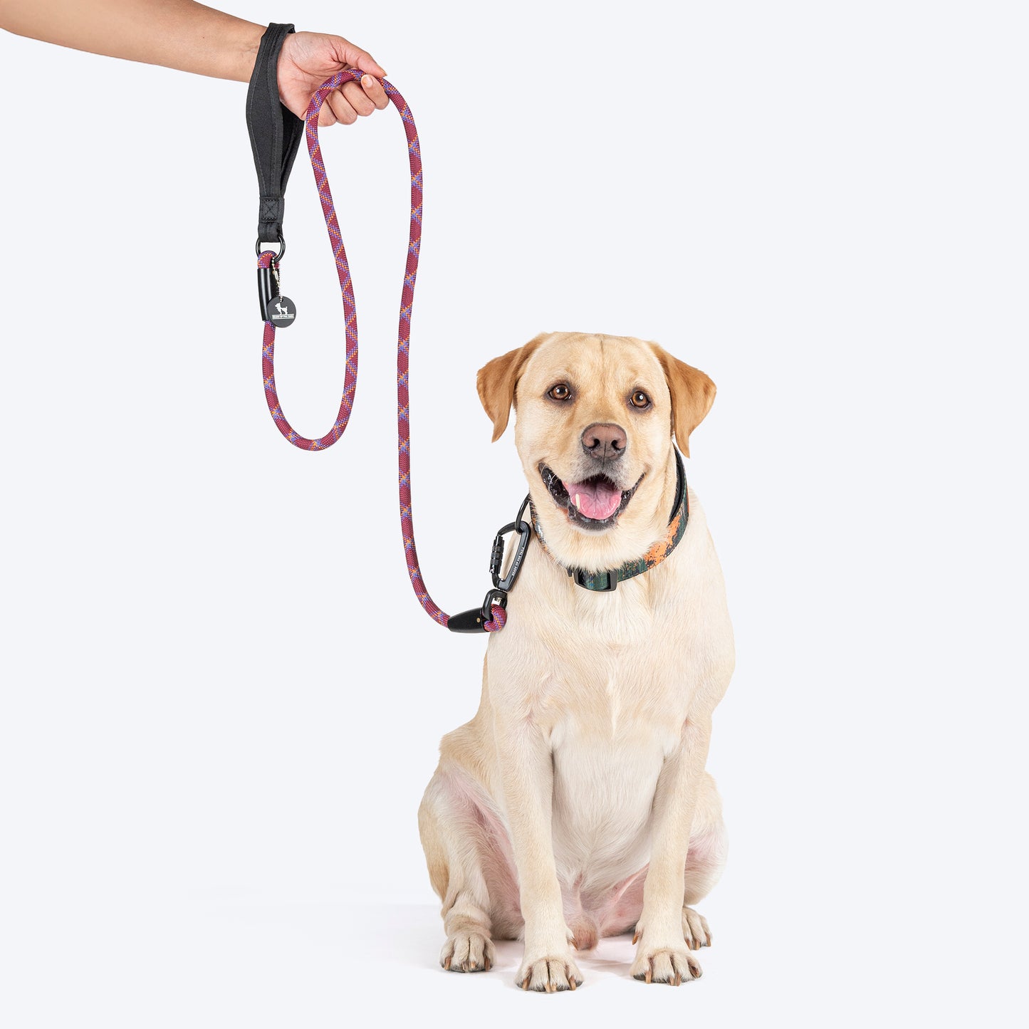 HUFT Xplorers Rope Leash With Carabiner For Dog - Maroon - 5 ft - Heads Up For Tails