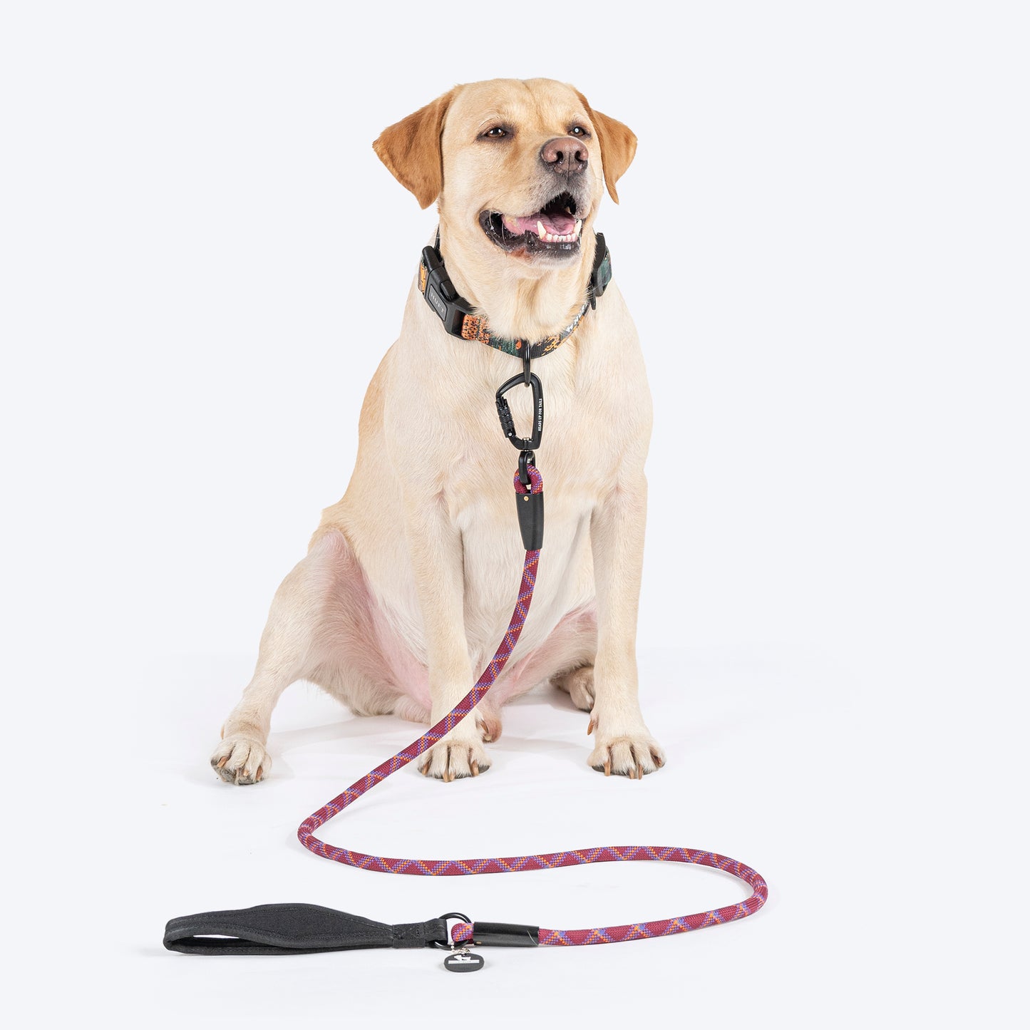 HUFT Xplorers Rope Leash With Carabiner For Dog - Maroon - 5 ft - Heads Up For Tails