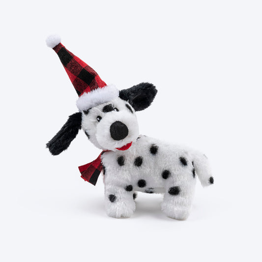 HUFT Dotted Doggo Plush Toy For Dog - White & Black - Heads Up For Tails