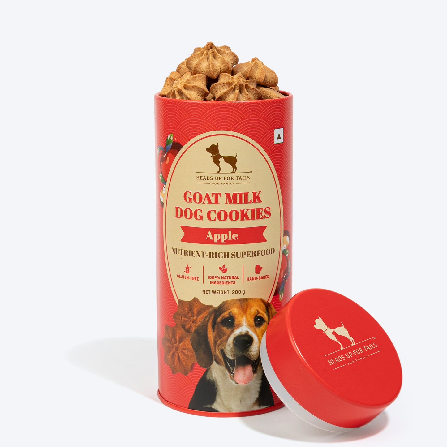 HUFT Goat Milk Dog Cookies - Apple - 200 g - Heads Up For Tails