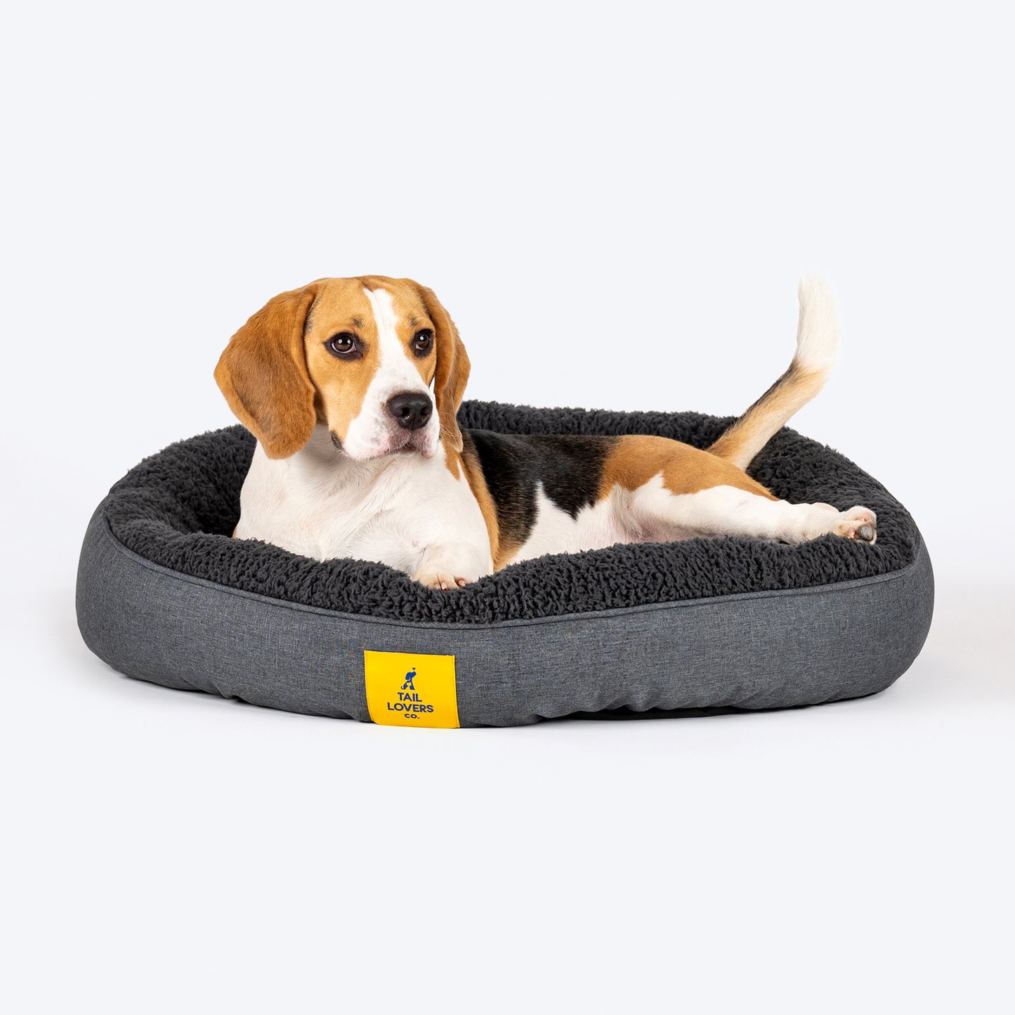 TLC Round Retreat Pet Bed - Dark Grey - Heads Up For Tails
