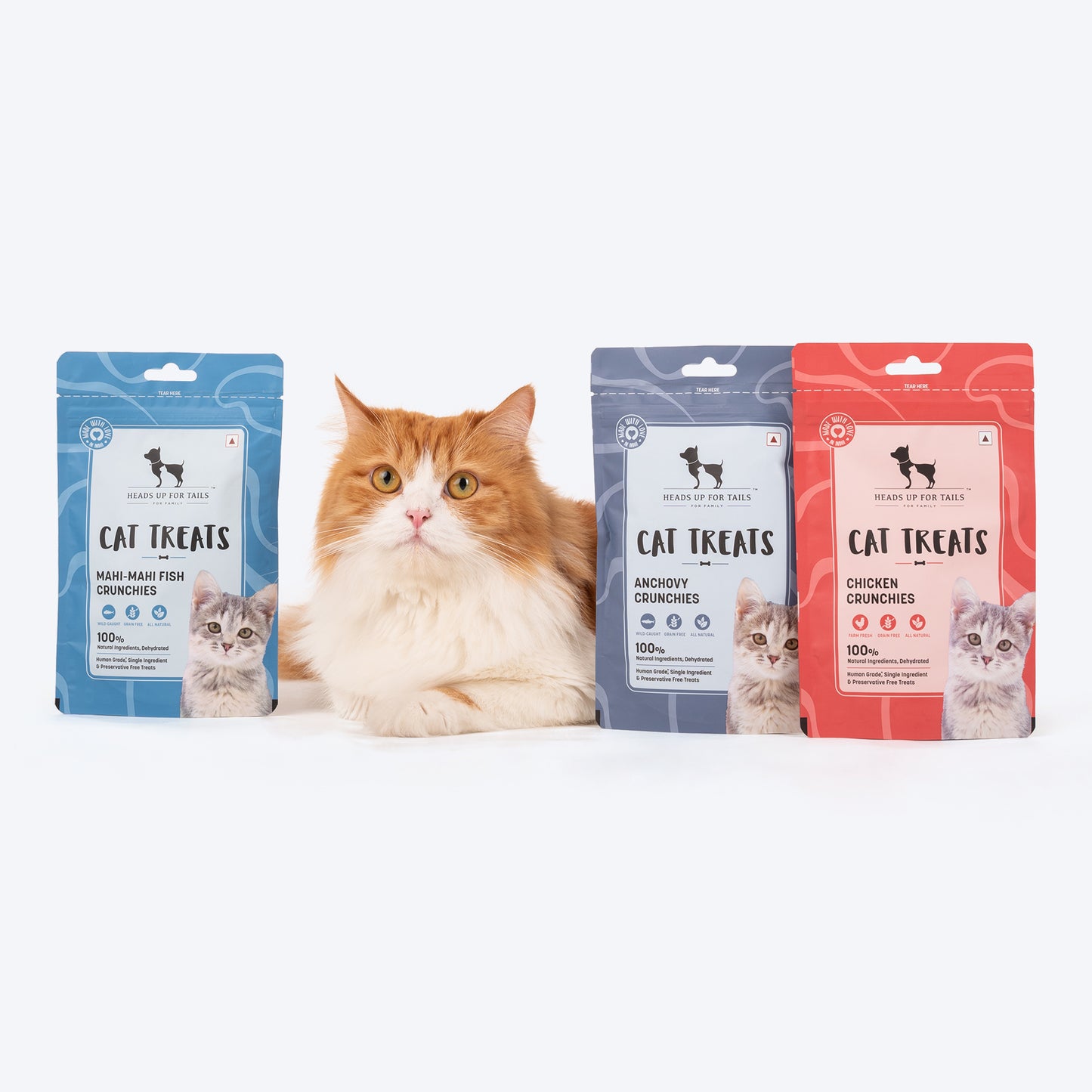 HUFT Cat Treat Combo - Non-Veg (Pack of 3) - Heads Up For Tails