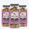 HUFT Yummy in my Tummy Chicken Liver Dog Biscuits, gluten-free, 800g, gently baked, in a pack of two jars