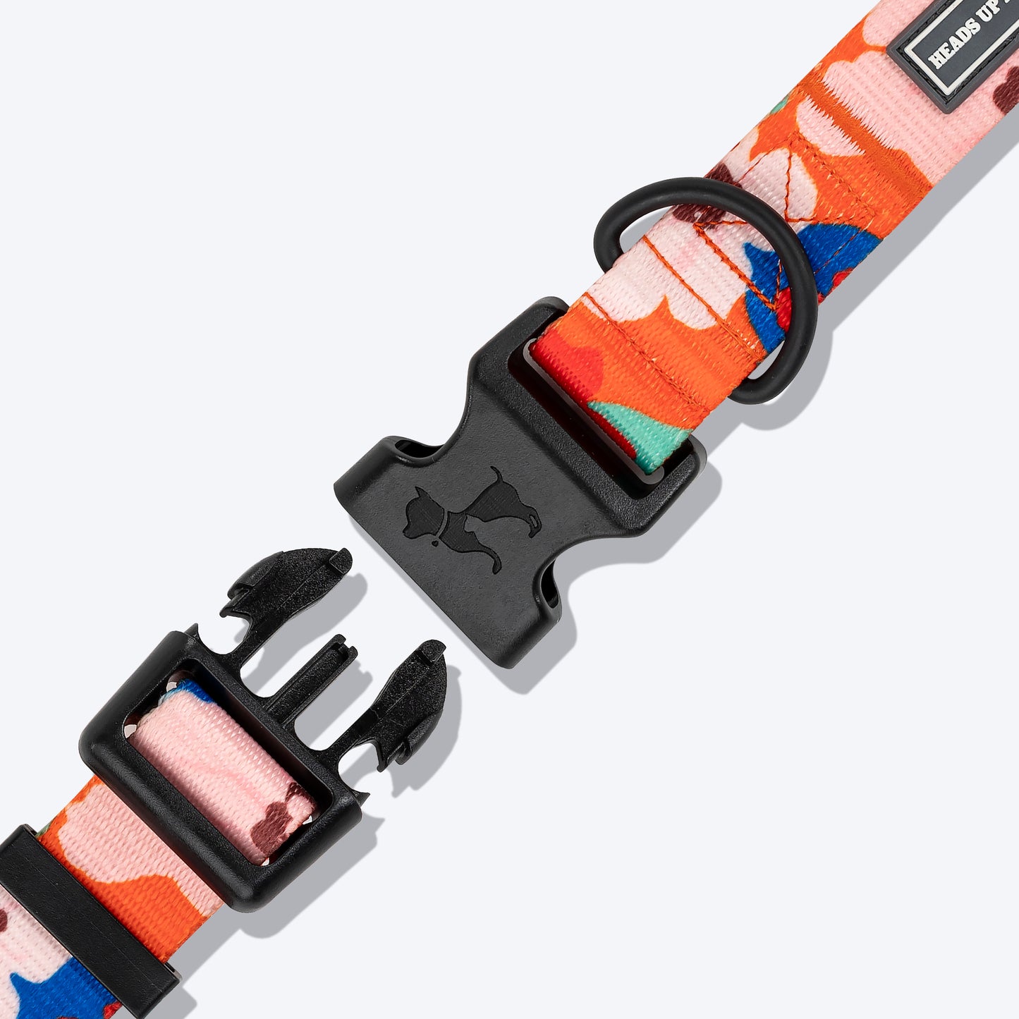 HUFT Petal Play Printed Dog Collar - Orange_08