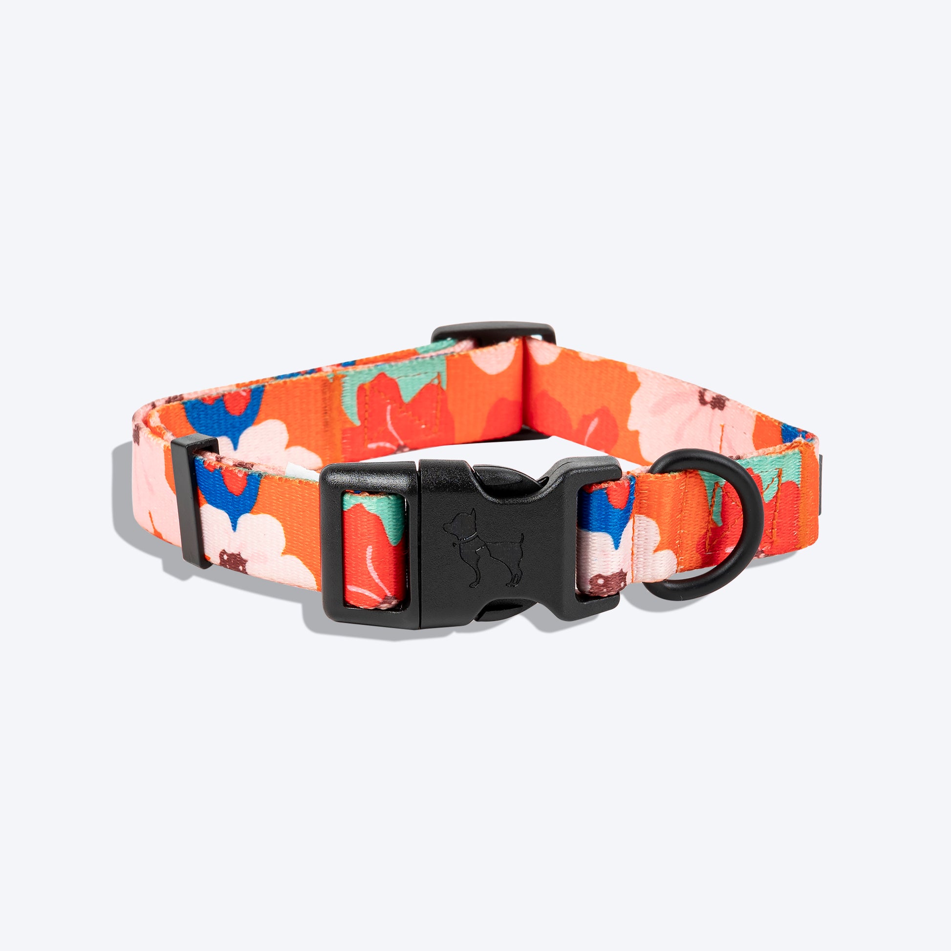 HUFT Petal Play Printed Dog Collar - Orange_01