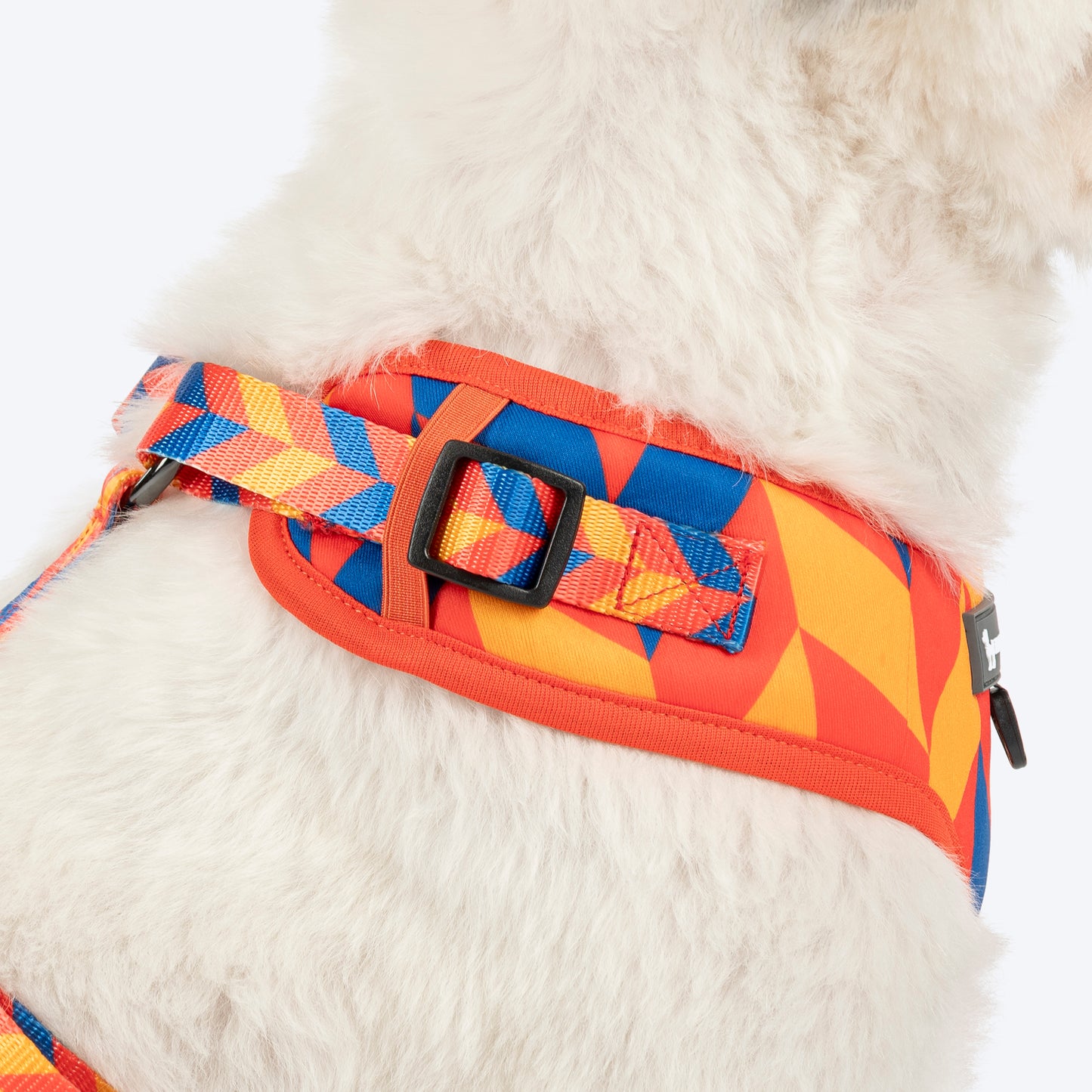 HUFT Dynamic Chevron Adjustable Harness For Dog - Red & Yellow