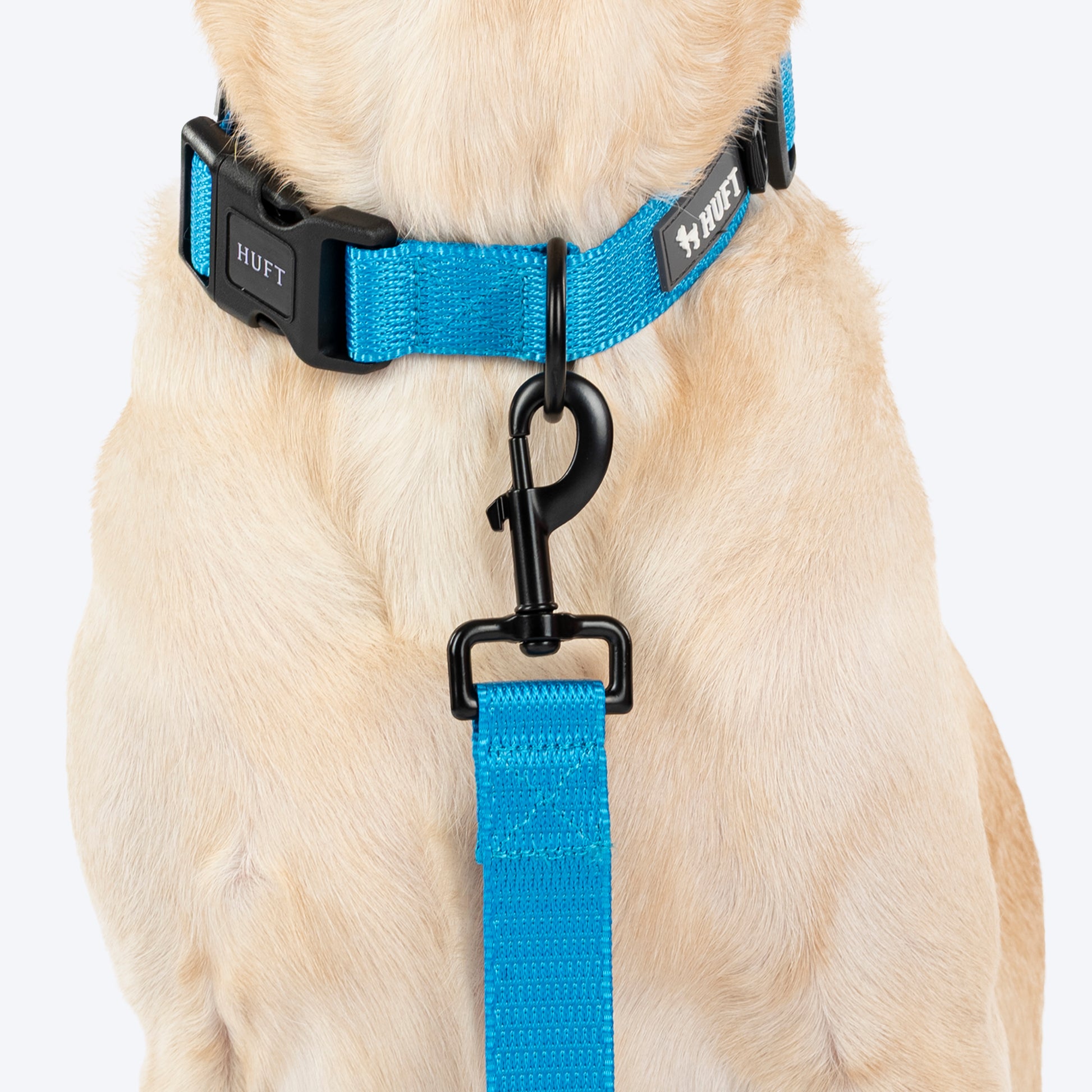 HUFT Classic Personalised (Mobile No.) Dog Leash - Ocean Blue - Heads Up For Tails