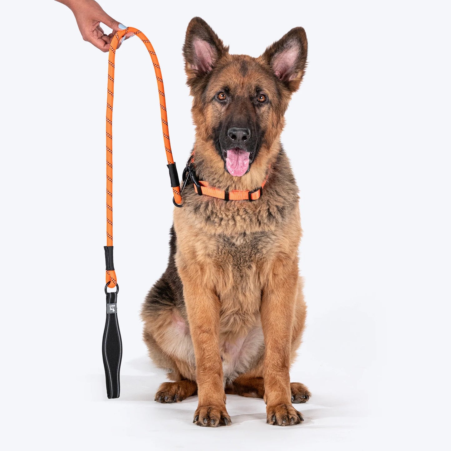 HUFT Classic Rope Leash For Dog - Orange - M - 5 ft - Heads Up For Tails