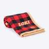 HUFT Personalised Checkered Cuddle Blanket - Red & Black - Heads Up For Tails