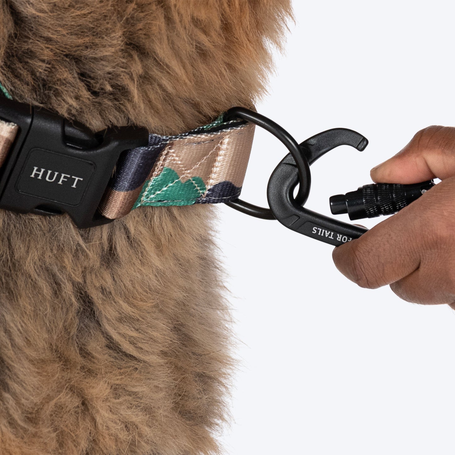 HUFT Rope Leash With Carabiner For Dog - Black - 1.2 m - Heads Up For Tails