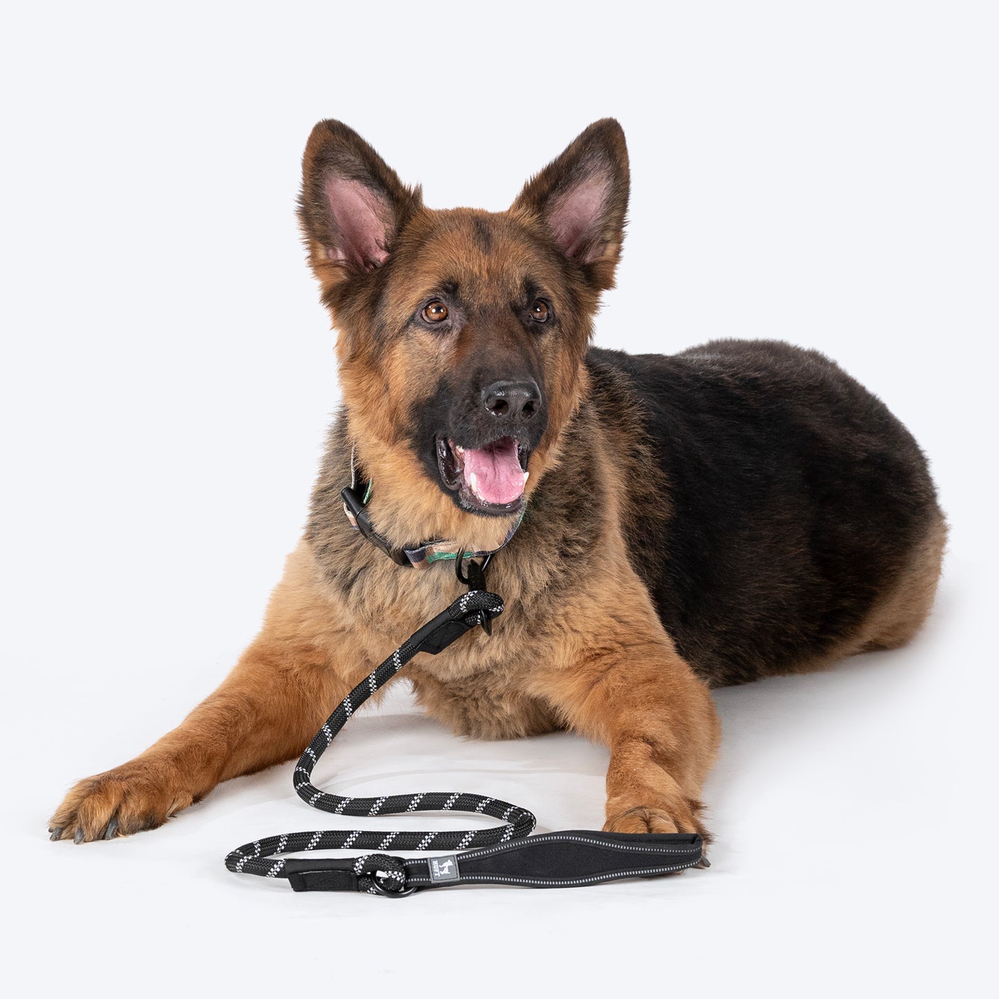 HUFT Rope Leash With Carabiner For Dog - Black - 1.2 m - Heads Up For Tails
