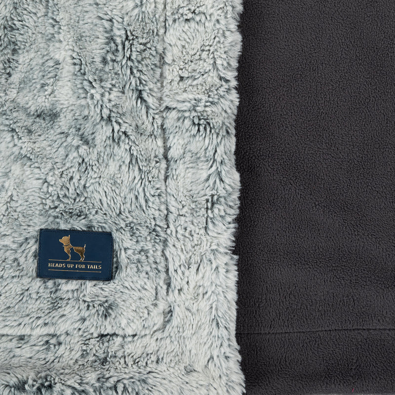 HUFT Furry Comfort Blanket For Dog & Cat - Grey - Heads Up For Tails