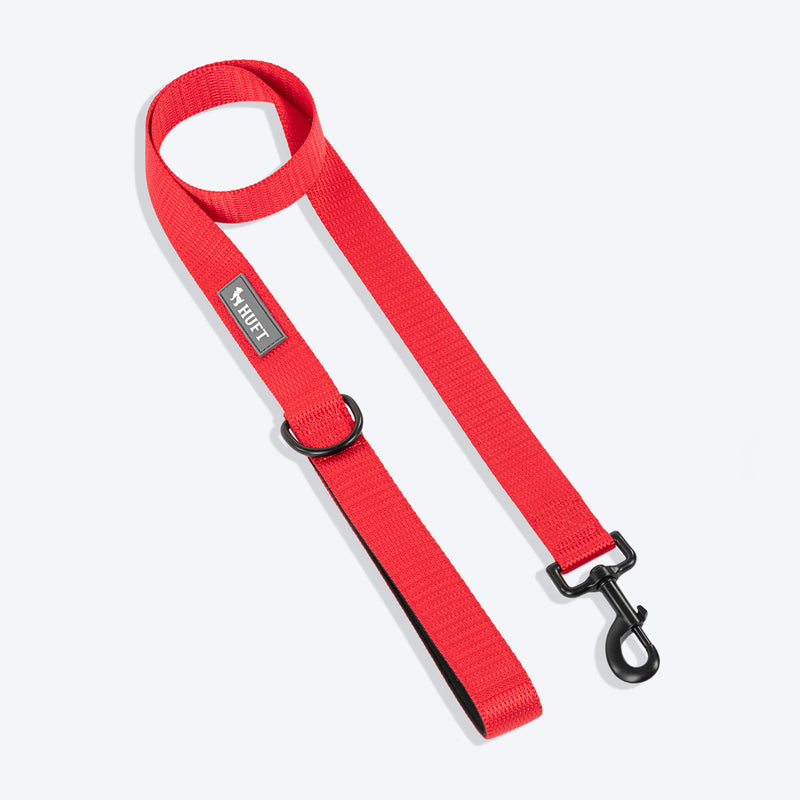 HUFT Classic Leash For Dog - Cherry Red - Heads Up For Tails