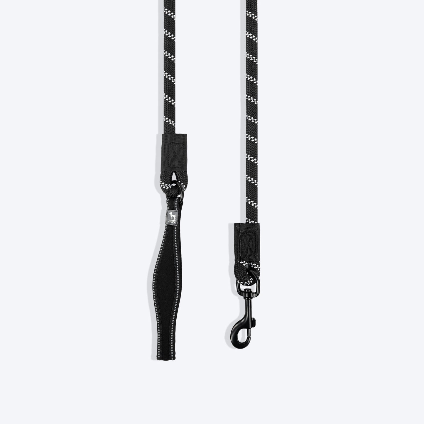 HUFT Classic Rope Leash For Dog - Black - 5 ft - Heads Up For Tails