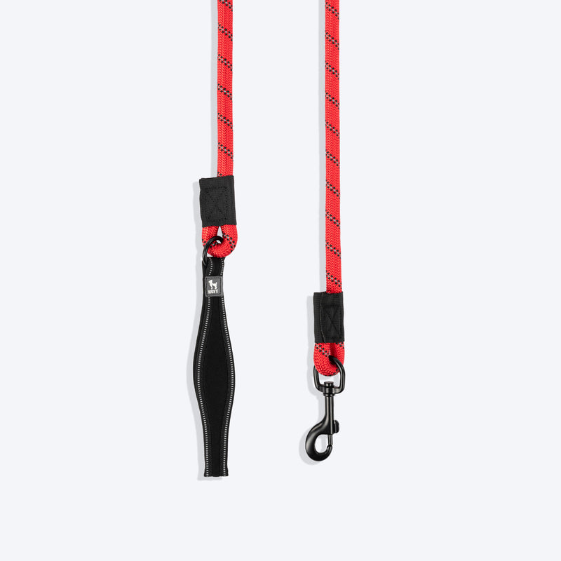 HUFT Classic Rope Leash For Dog - Red - 5 ft - Heads Up For Tails