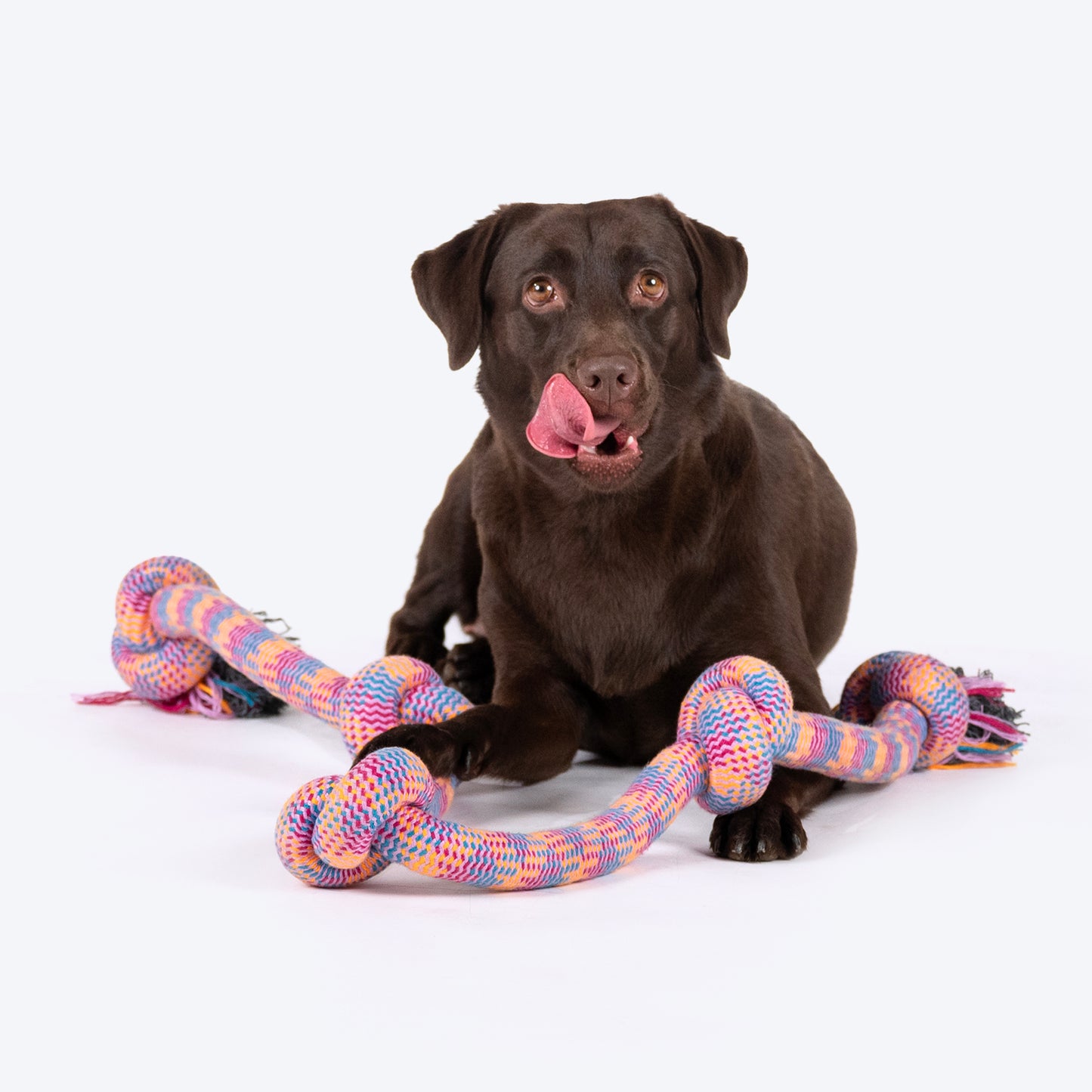 Dash Dog Knotty By Nature Rope Toy For Dog - Pink - Heads Up For Tails