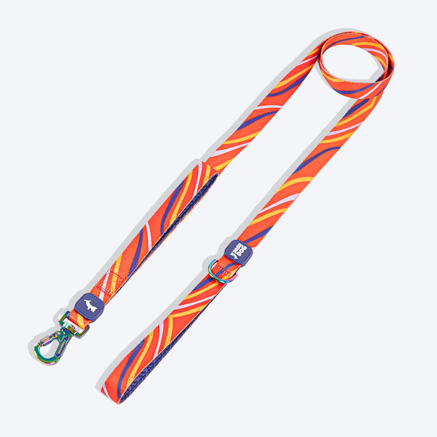 Dash Dog Radiant Blaze Dual Handle Leash For Dog - Orange - Heads Up For Tails