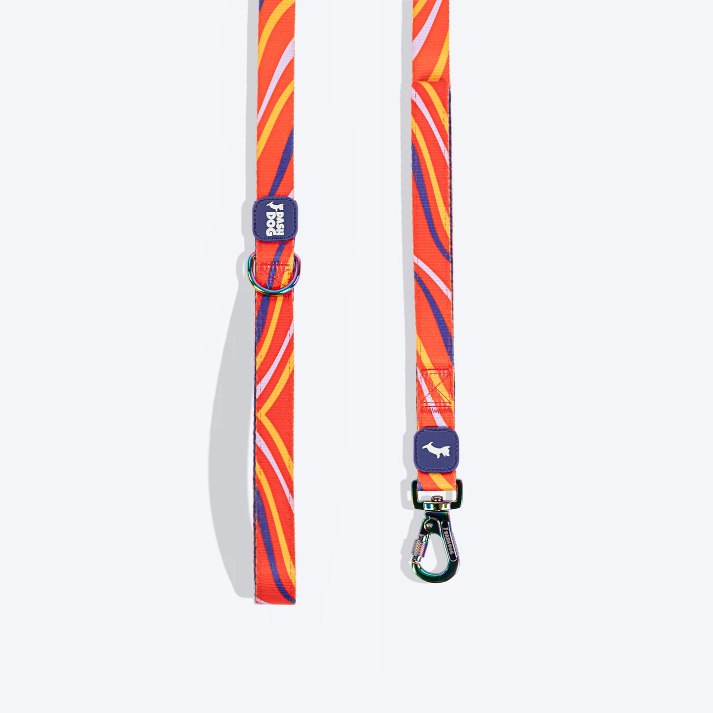 Dash Dog Radiant Blaze Dual Handle Leash For Dog - Orange - Heads Up For Tails