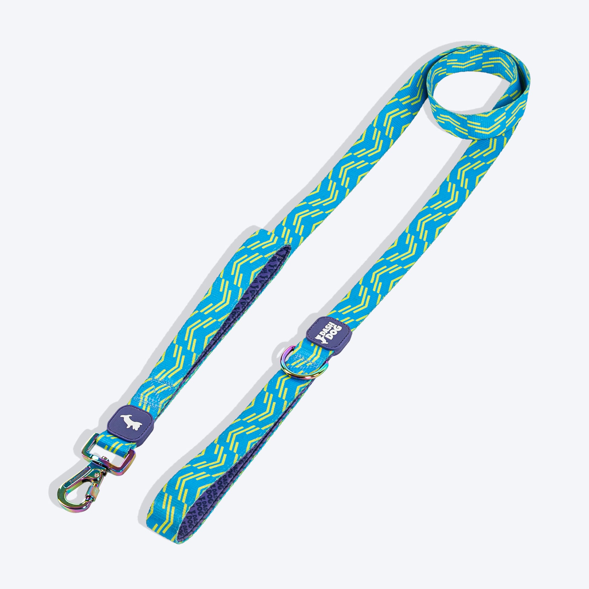 Dash Dog Vector Dual Handle Leash For Dog - Aqua Blue - Heads Up For Tails