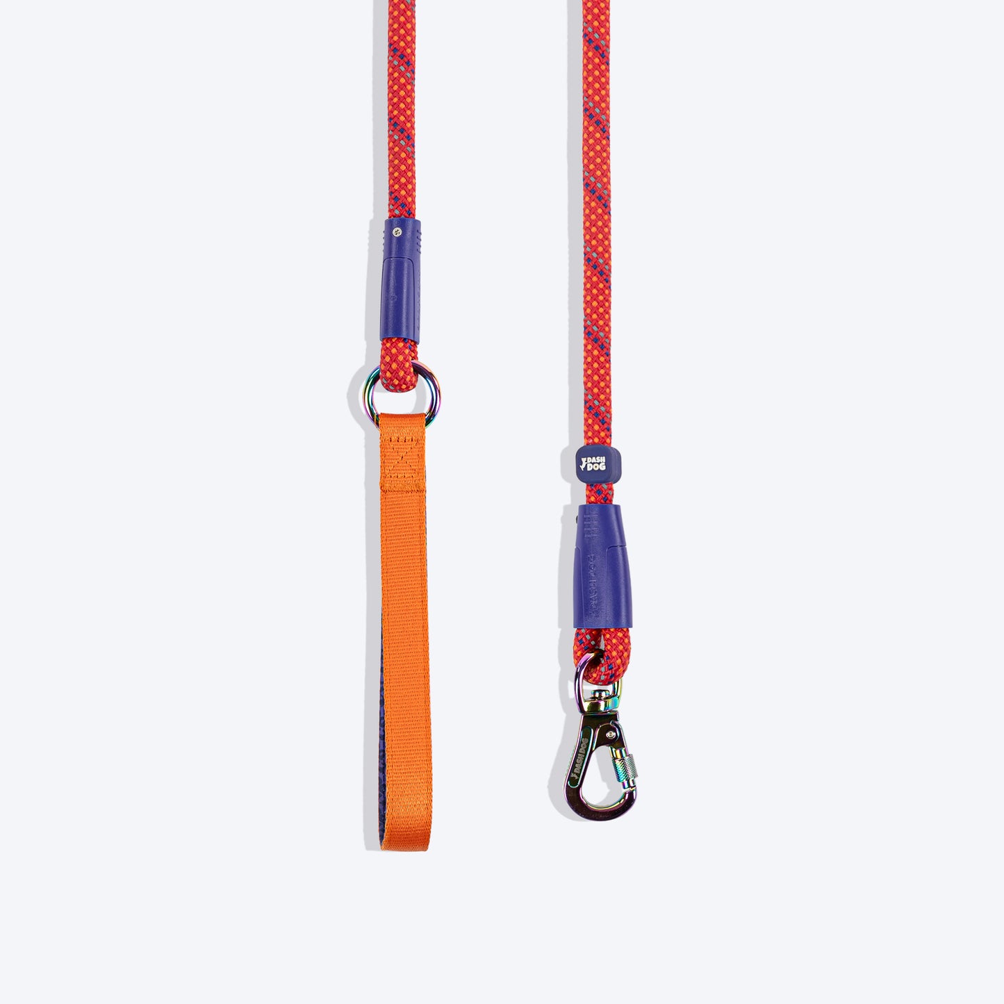 Dash Dog Sunset Chaser Rope Leash For Dog - Red - 6 ft - Heads Up For Tails