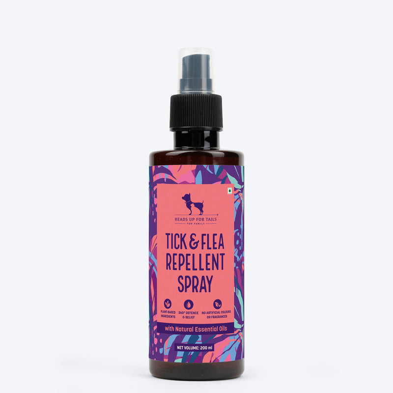 HUFT Organic Anti-Tick and Flea Spray for Dogs - 200 ml - Heads Up For Tails
