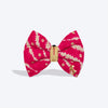 HUFT Leheriya Luxe Bowtie For Dog - Pink - L - Heads Up For Tails