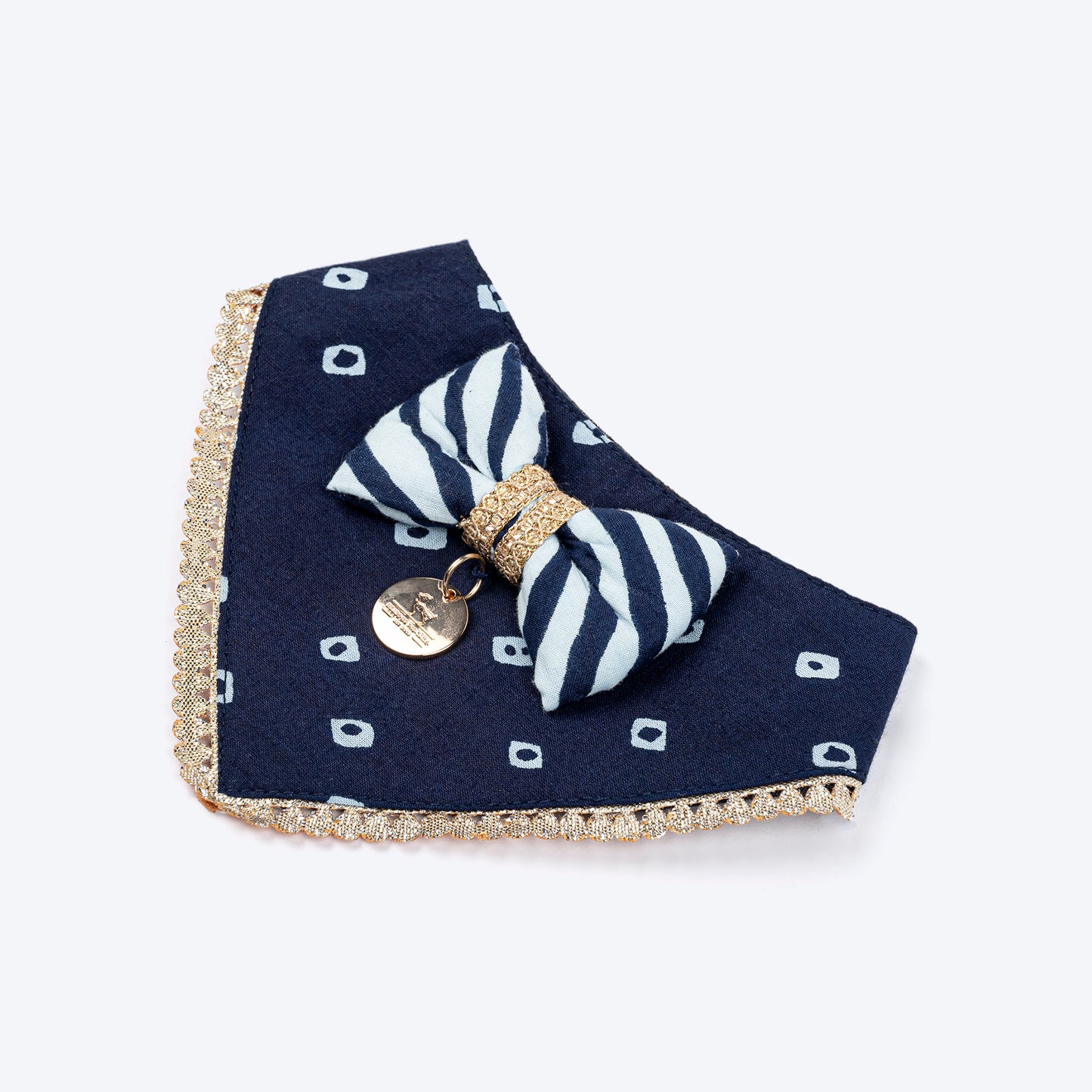 HUFT Traditional Twirls Cat Scarf - Blue - Heads Up For Tails