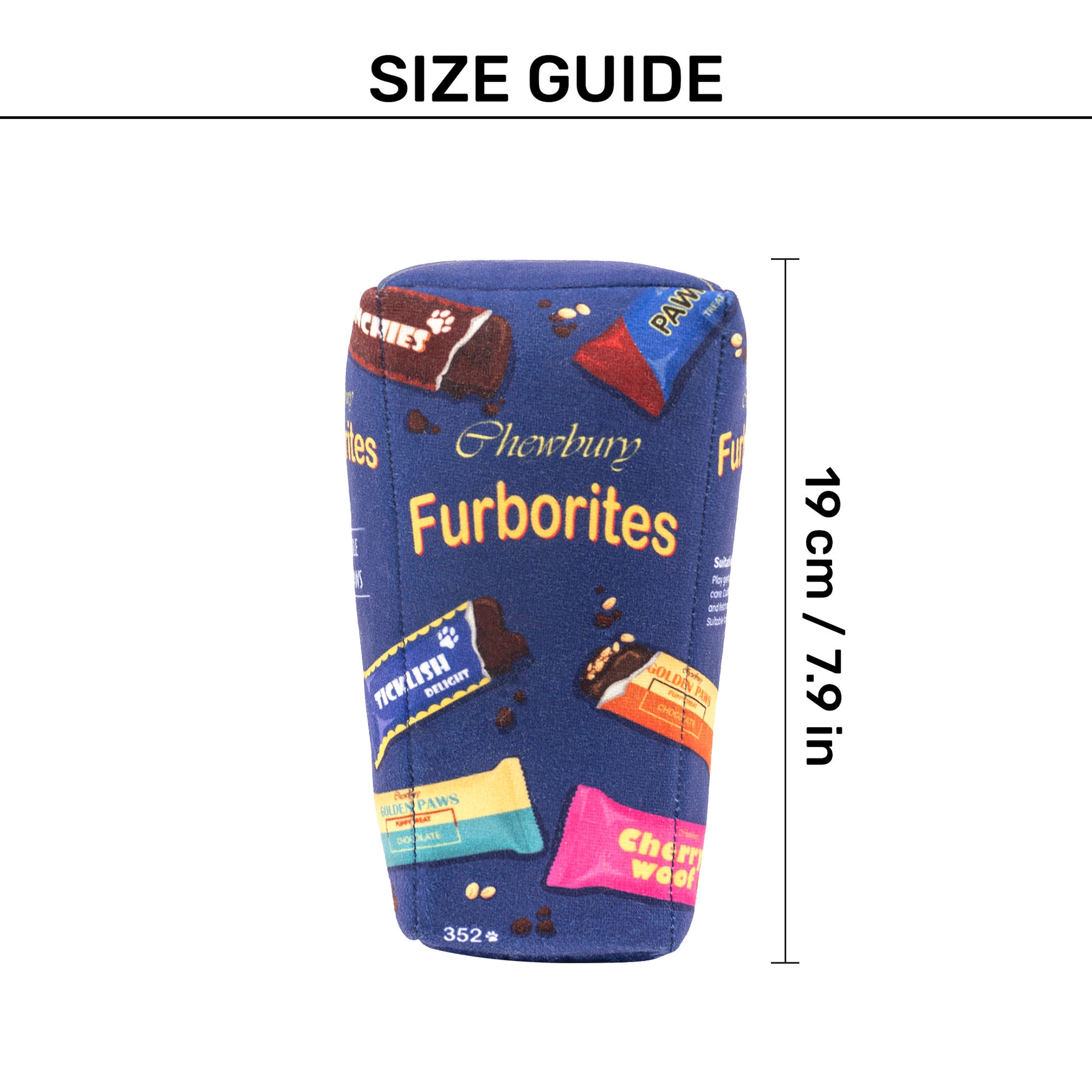 HUFT Furborites Crinkly Plush Toy For Dog - Navy Blue - Heads Up For Tails