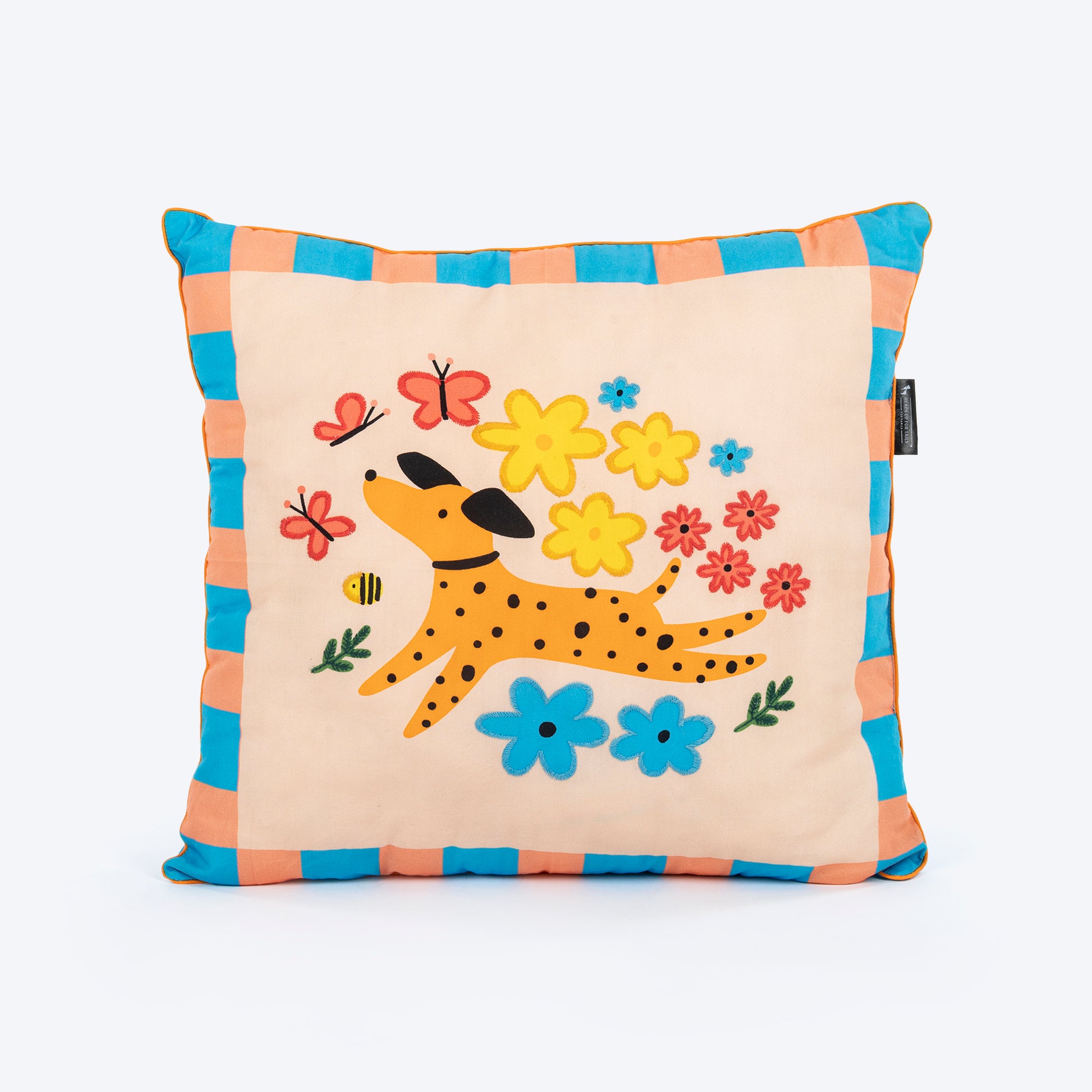 HUFT Blossom Paws Cushion For Pet Lovers - Multicolor - Heads Up For Tails