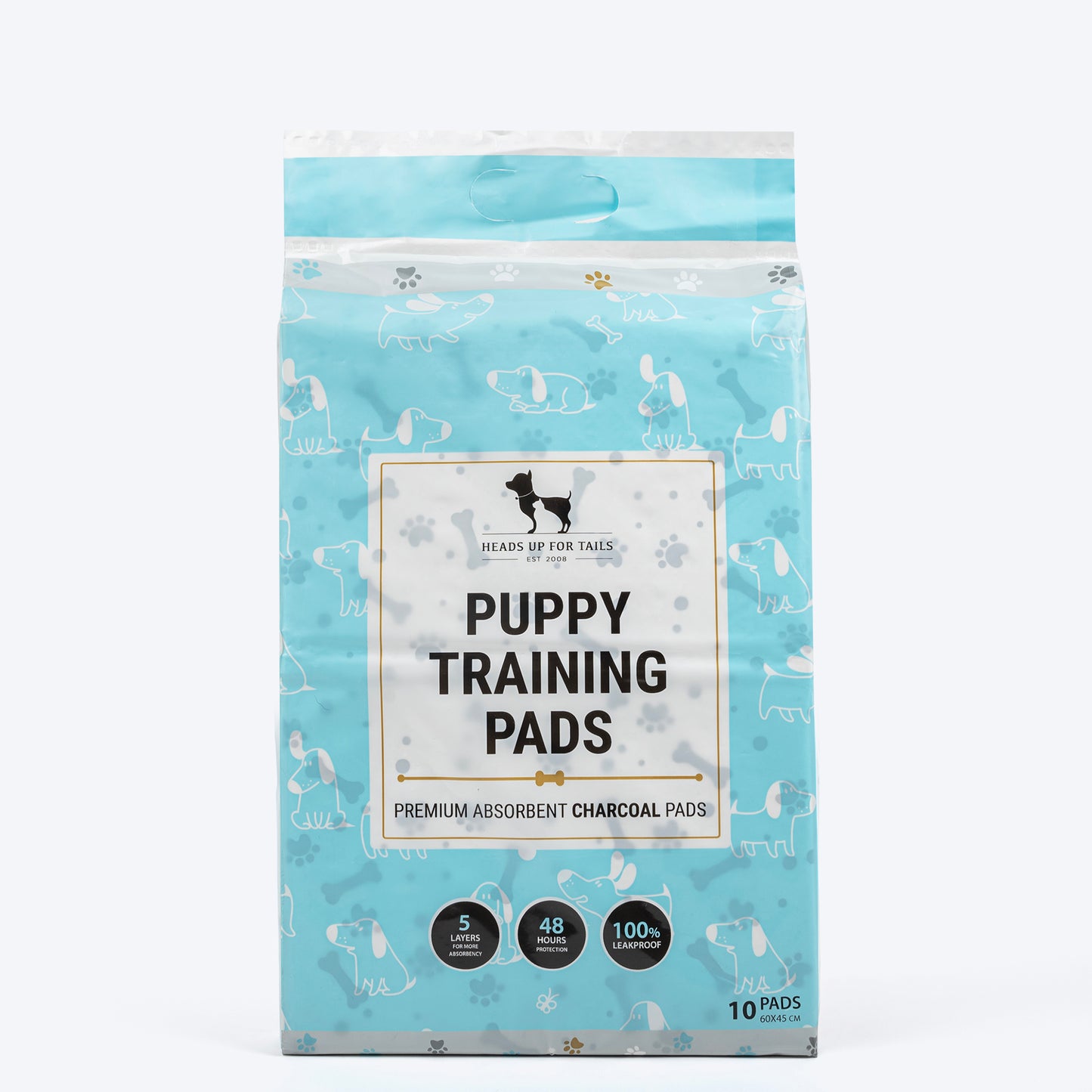 HUFT Charcoal Puppy Training Pads - 60 x 45 cm - Heads Up For Tails