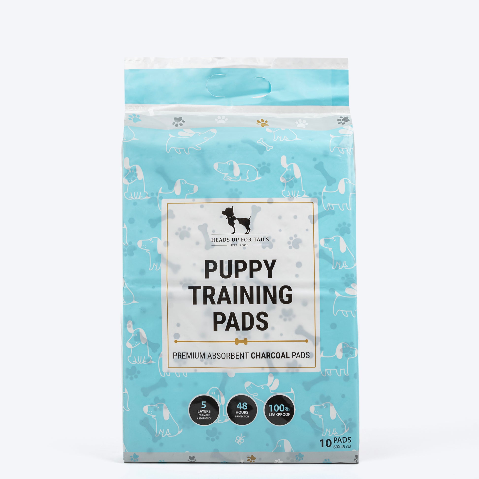 HUFT Charcoal Puppy Training Pads - 60 x 45 cm - Heads Up For Tails
