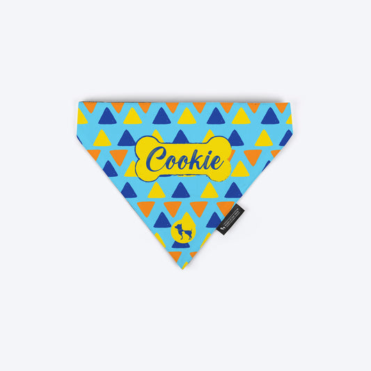HUFT TriTile Triangle Personalised Dog Bandana - Sky Blue - Heads Up For Tails