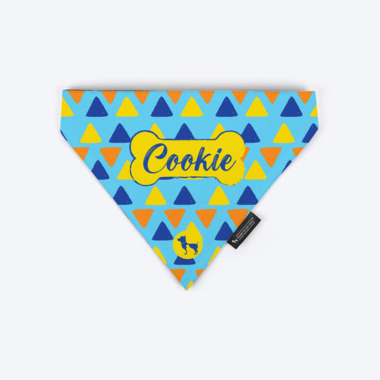 HUFT TriTile Triangle Personalised Dog Bandana - Sky Blue - Heads Up For Tails