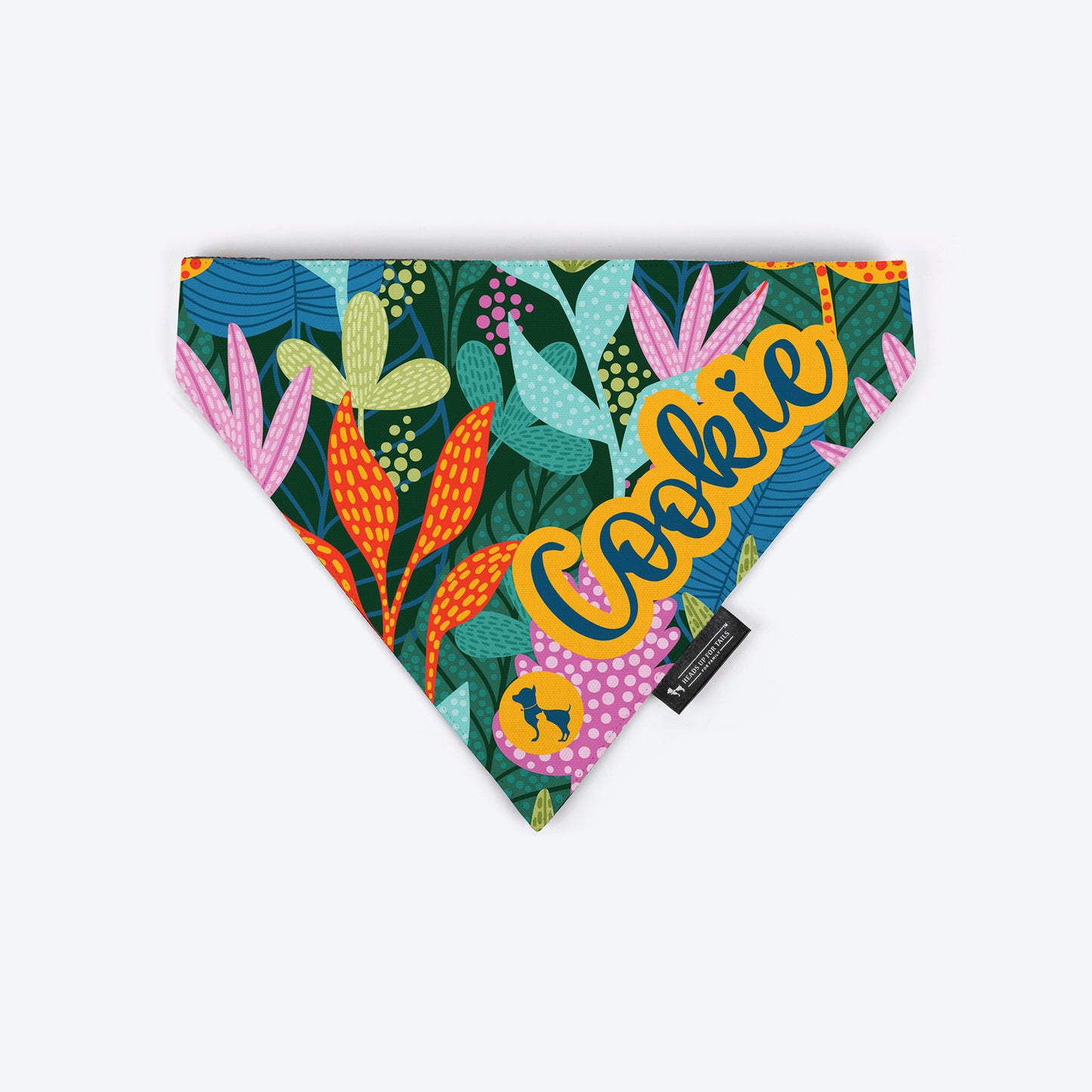 HUFT Rainbow Grove Personalised Dog Bandana - Multicolor - Heads Up For Tails