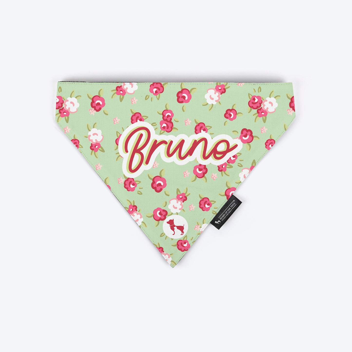 HUFT Pastel Petals Personalised Dog Bandana - Pastel Green - Heads Up For Tails