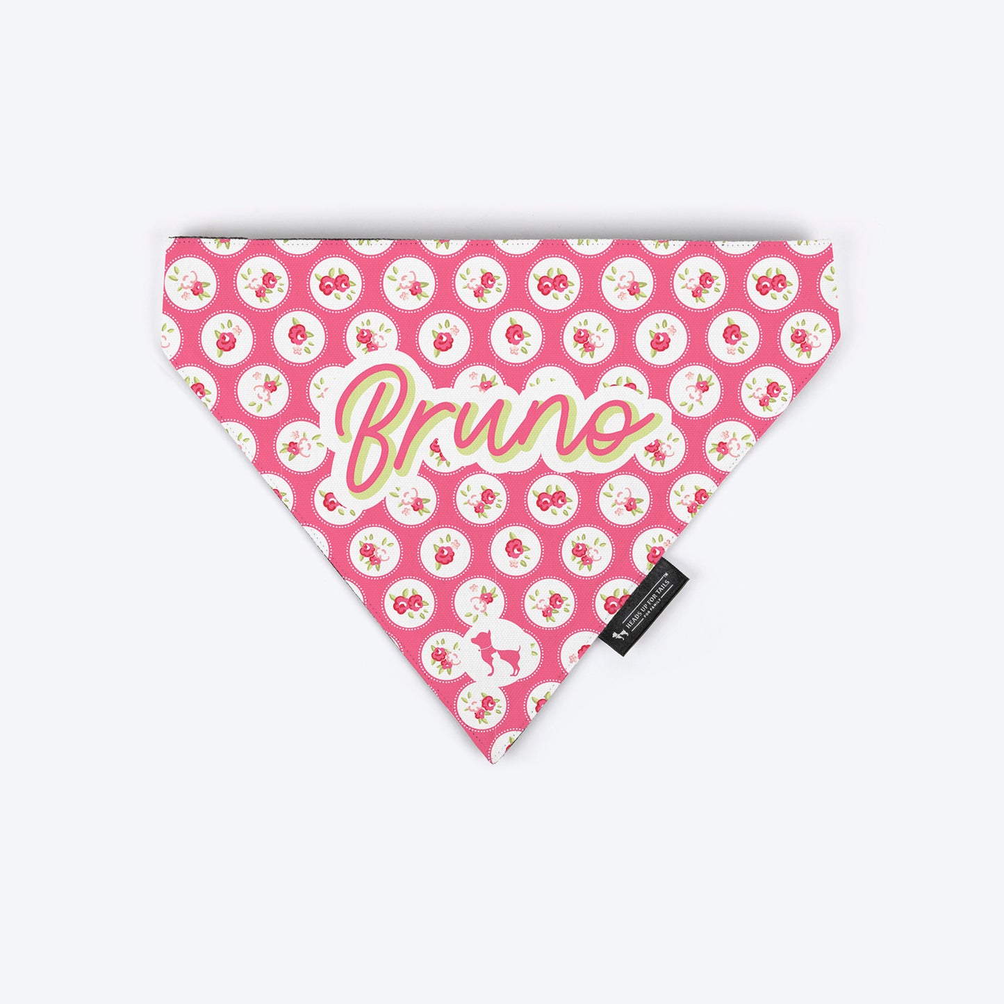 HUFT Rosy Dreams Personalised Dog Bandana - Pink - Heads Up For Tails